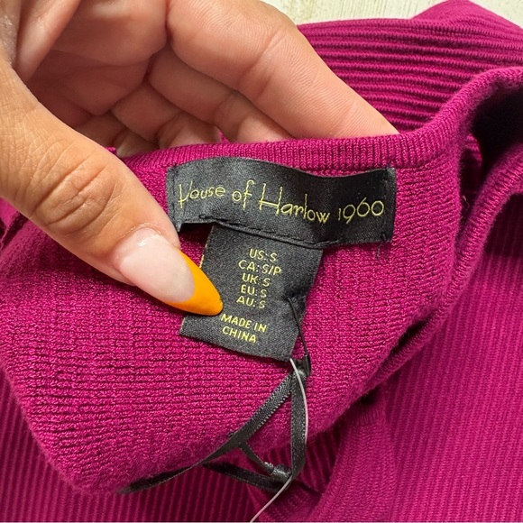 NWT House of Harlow 1960 Ribbed Bodycon Dress Size Small - Picture 3 of 6